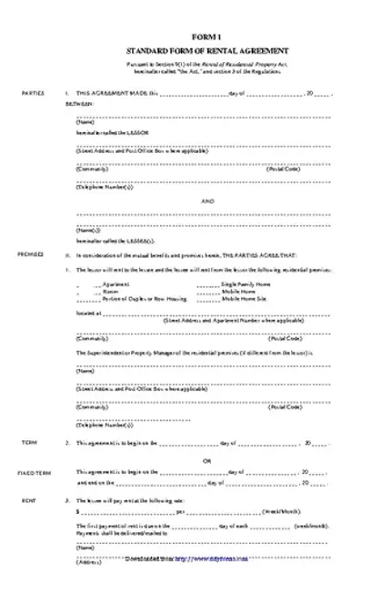 Standard Lease Agreement 2