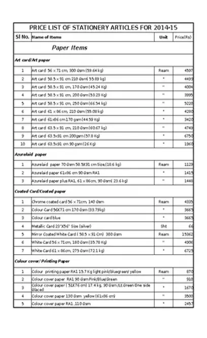 Stationery Paper Template