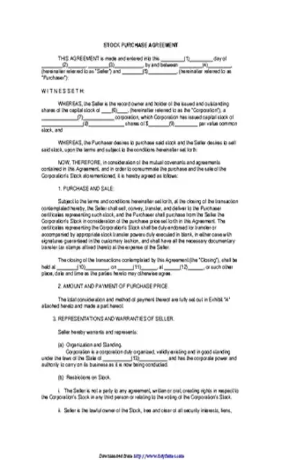 Stock Purchase Agreement 1