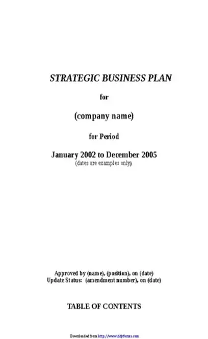 Strategic Plan Template 3