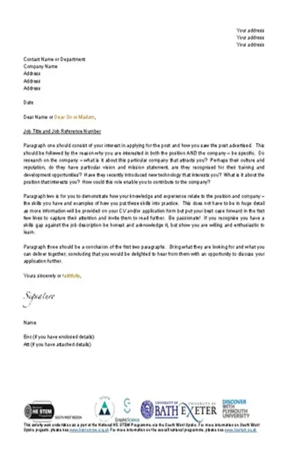 Student Cover Letter Template