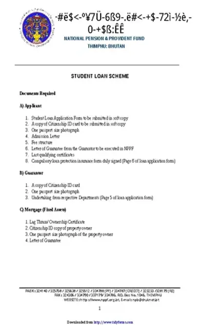 Students Loan Application Form 1