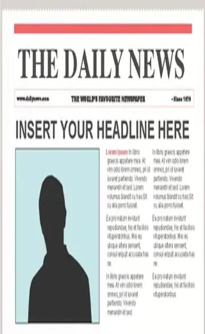 Sunshine Editable News Paper Template Free Ppt Format