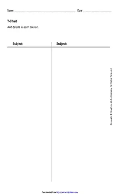 T Chart Template 1