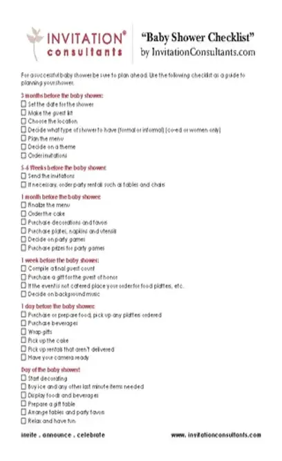 Target Baby Shower Registry Checklist