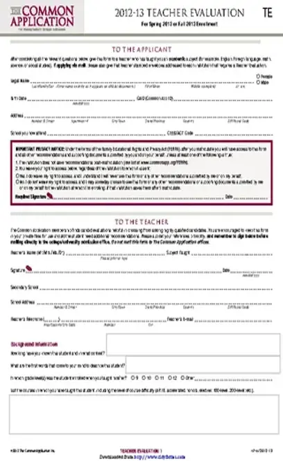 Teacher Evaluation Form 2