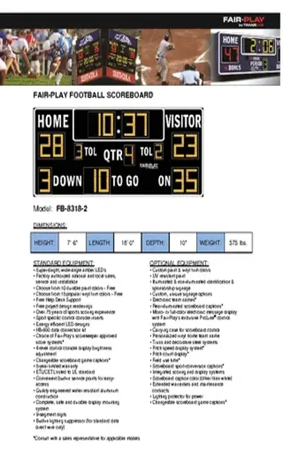 Team Football Scoreboard Template