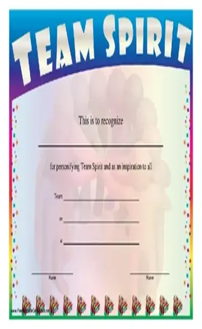 Team Spirit Certificate Template Of T Ball