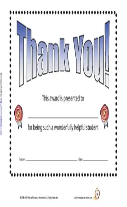 Thank You Certificate 3