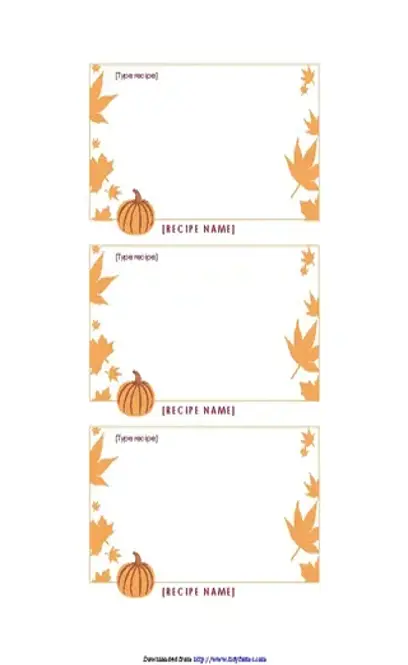 Thanksgiving Menu Template 2