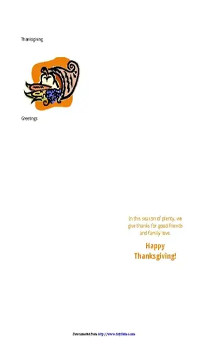 Thanksgiving Menu Template 3