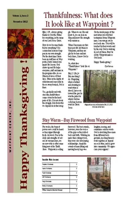 Thanksgiving Newsletter Template