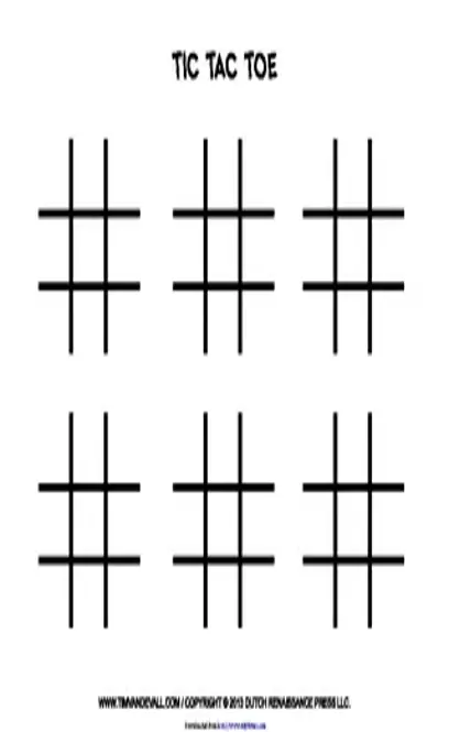 Tic Tac Toe Paper