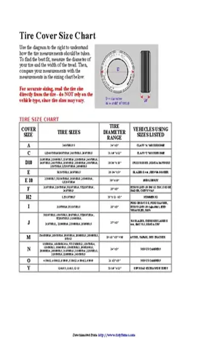 Tire Size Chart 1