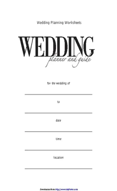 Wedding Planning Checklist