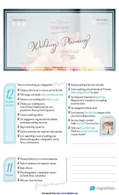 Wedding To Do List 1