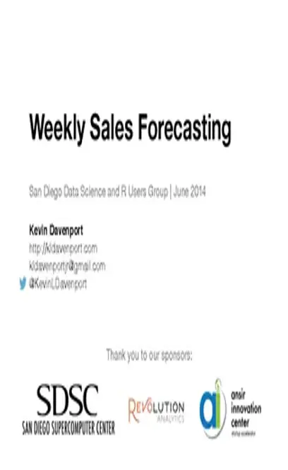 Weekly Sales Forecast Template