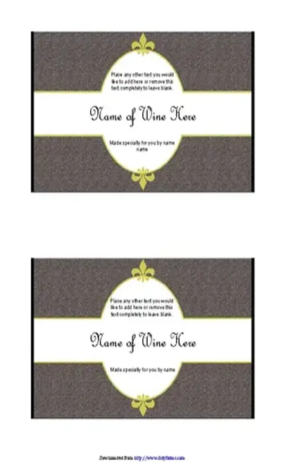 Wine Label Template 1