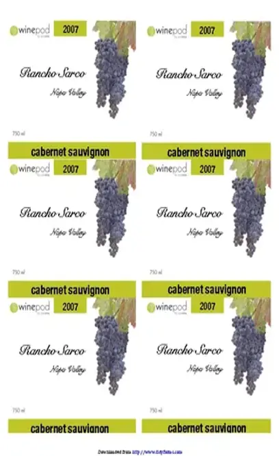 Wine Label Template 3