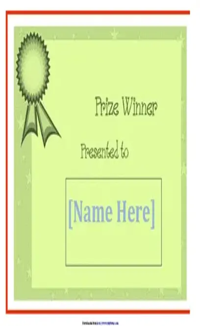 Winner Certificate Template