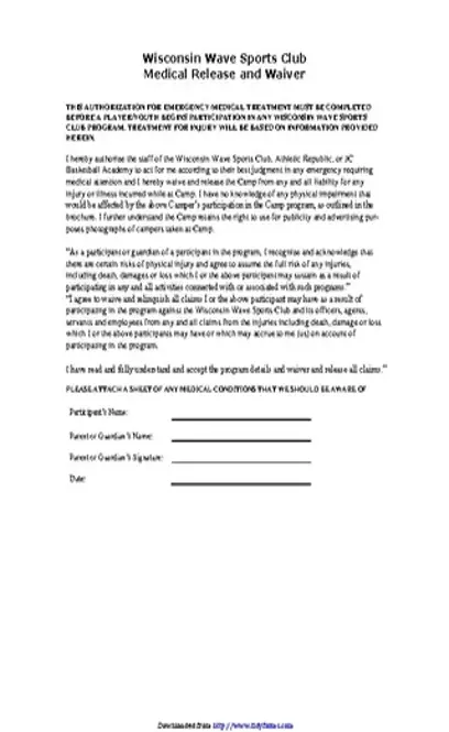 Wisconsin Medical Release Form 2