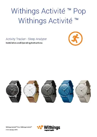 Withings Operating Instructions Sample