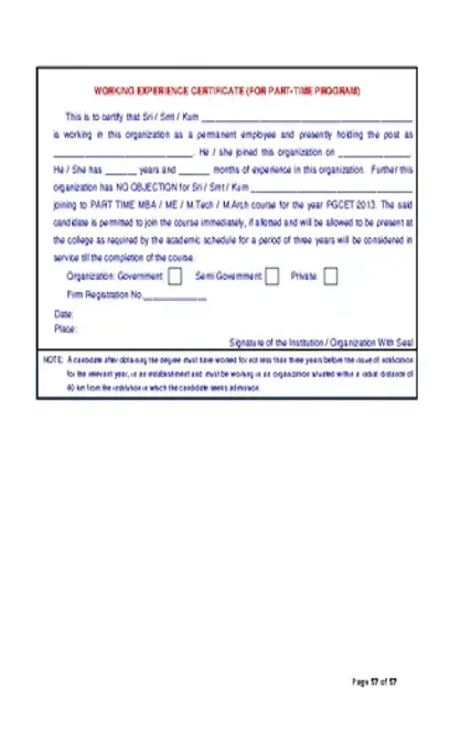 Work Experience Certificate Template1