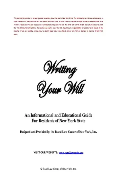 Writing Your Will Guide For New York Residents